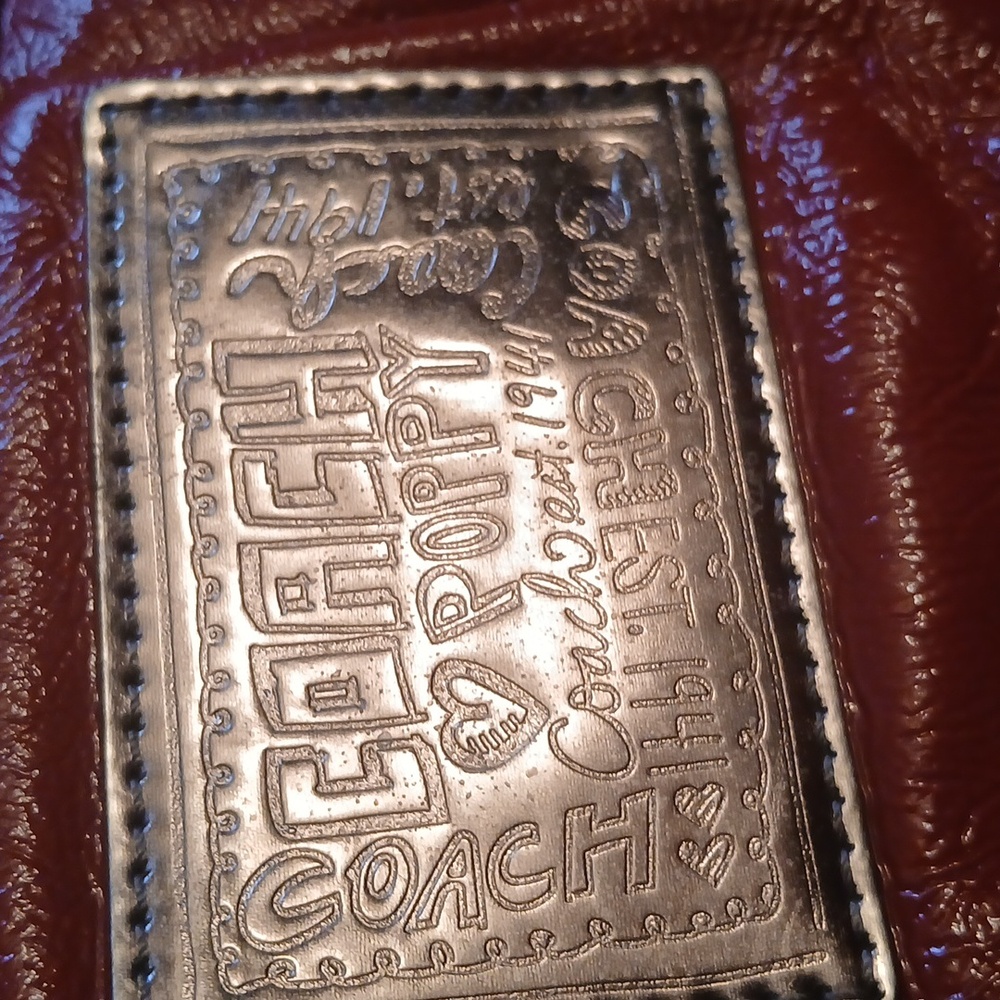 Coach heart poppy red large tote bag - Picture 15 of 17